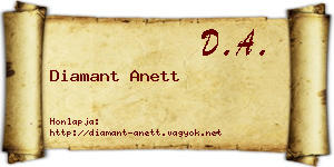 Diamant Anett névjegykártya